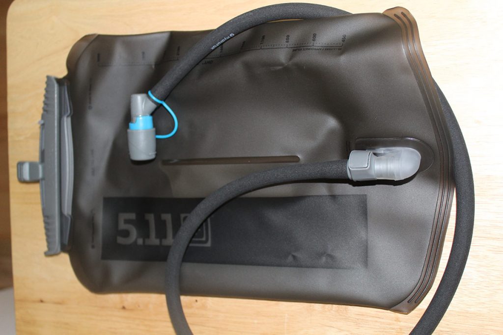 5.11 Hydration bladder. Using one of these is much better than carrying individual bottles.