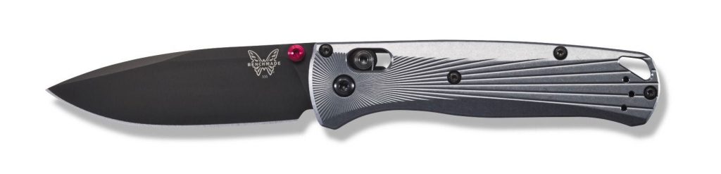 The sliding switch along the back of the Benchmade Bugout 535BK-4 is the AXIS lock release.